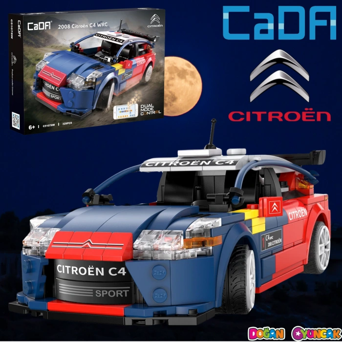 CADA Kumandalı CİTROEN C4 WRC Motorlu Araba Lego - Lego Setleri - CADA Mini Lego - Araba CADA Lego RC Araba