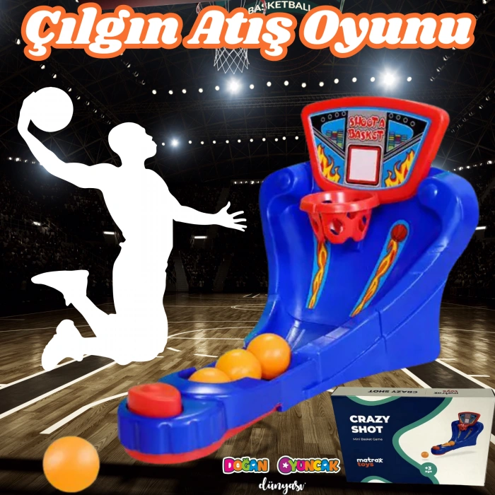 Çılgın Atış Oyunu - Mini Basket Oyunu - Basket Atma Oyunu Basketbol Maçı - Basketbol Oyuncak - Basket Oyunu