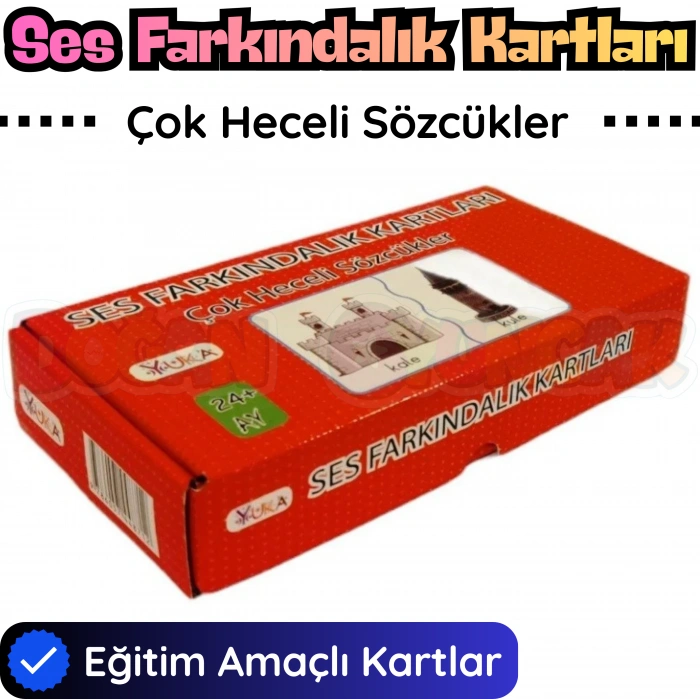 Dil Gelişim Kartları - Tüm Set - Uyaklı Sözcük Karları, Konuşma Kartları - Ses Kartları Otizim Kartları