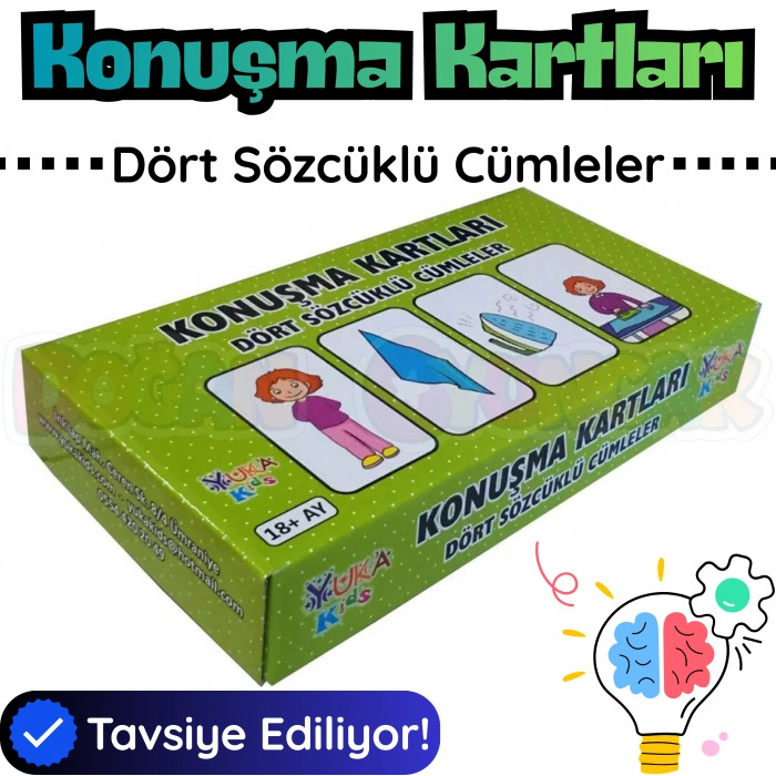 Dil Gelişim Kartları - Tüm Set - Uyaklı Sözcük Karları, Konuşma Kartları - Ses Kartları Otizim Kartları