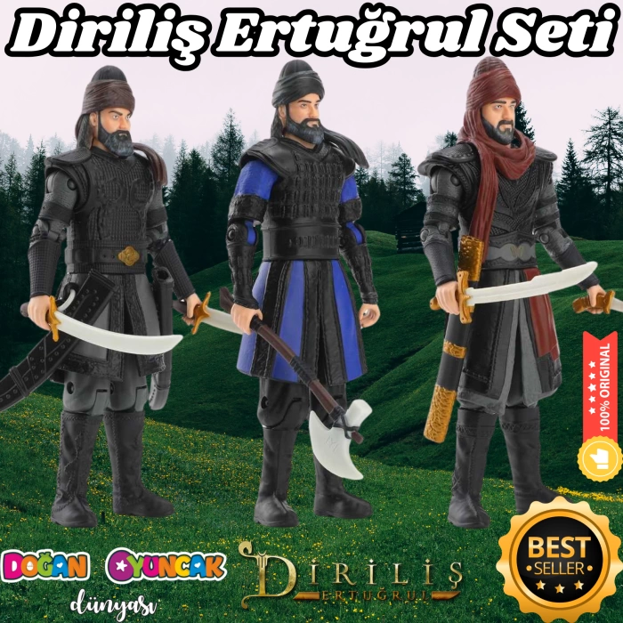 Diriliş Ertuğrul, Turgut ve Bamsı Alp Karakteri - Diriliş Ertuğrul Figürü - Diriliş Ertuğrul Oyuncak - Diriliş Ertuğrul Karakteri