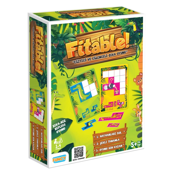 Fitable Hayvan Oyunu - Eşleştirme Aktivite Oyunu - Şekil Tamamlama Oyunu - Akıl Oyunu Zeka Oyunu - Hayvanları Bulma Oyunu