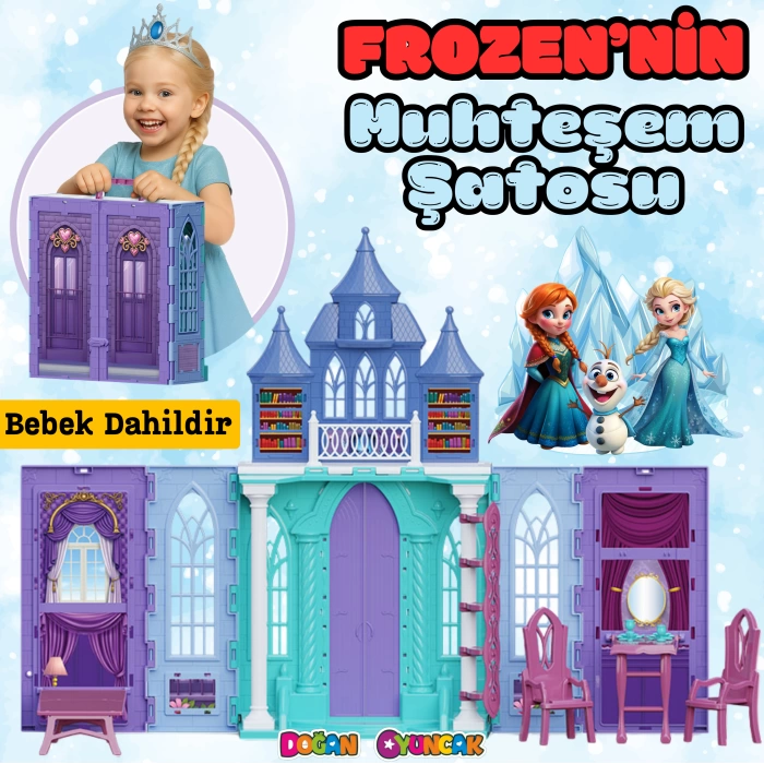 Frozennin Muhteşem Şatosu - Ev Oyuncak - Frozen Tatil Ev Seti - Frozen Ev Seti - Karlar Ülkesi Şatosu - Şato Ev Oyuncak Frozen Şato Seti