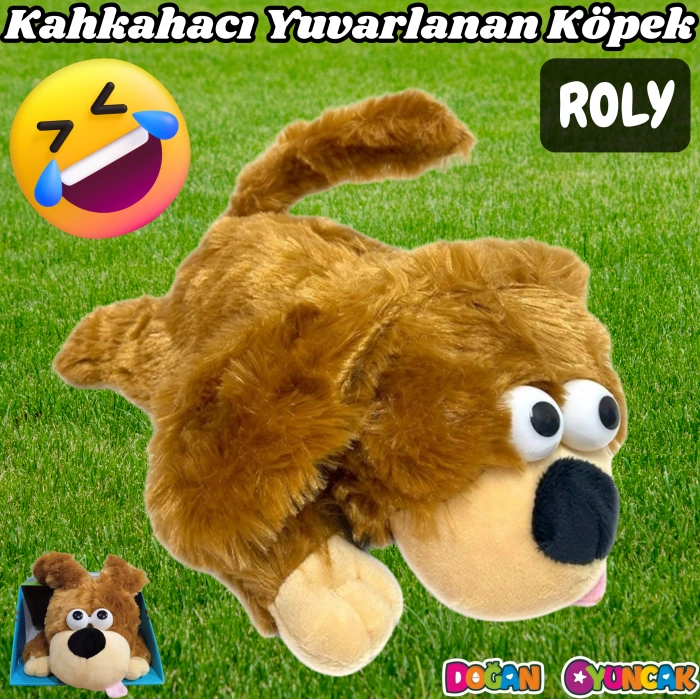 Kahkaha Atan Roly Köpek - Yuvarlanan Köpek - Gülen Ve Yuvarlanan Peluş Köpek The Roofle Mates Roly