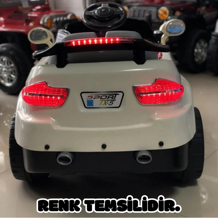 Kumandalı BMW Akülü Araba Gri - Kumandalı 12 Volt Tek Kişilik Akülü Araba Akülü JEEP - TX5 Sport Akülü Araba