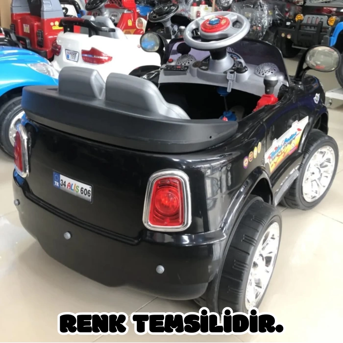 Kumandalı Mini Cooper Akülü Araba Kırmızı - Kumandalı 12 Volt Tek Kişilik Akülü Araba Akülü JEEP - Turbo Coupe Akülü Araba
