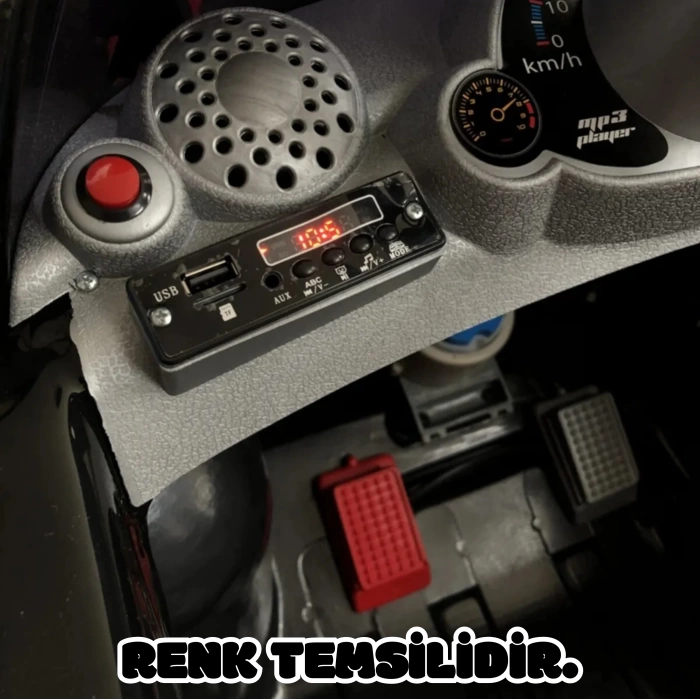 Kumandalı Mini Cooper Akülü Araba Kırmızı - Kumandalı 12 Volt Tek Kişilik Akülü Araba Akülü JEEP - Turbo Coupe Akülü Araba