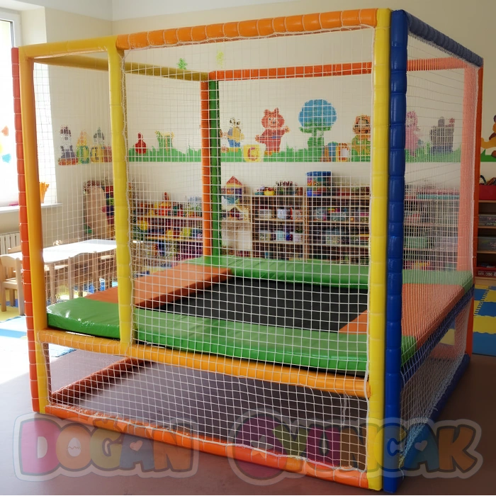 Lüx Trambolin 200 cm. - Sünger Soft Play Top Havuzu Çocuk Oyun Alanı Çocuk Trambolini