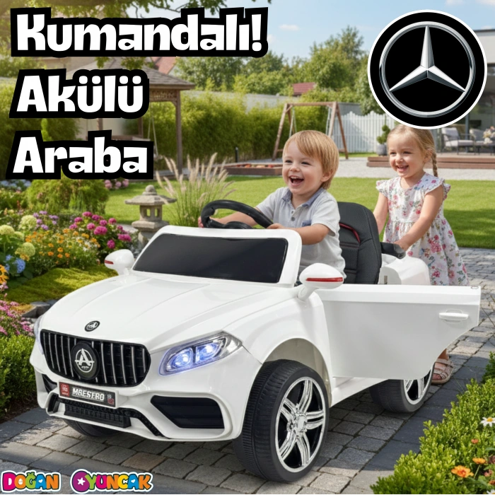 Maestro GT Beyaz Uzaktan Kumandalı 4X2 12 Volt Akülü Araba - RC Mercedes Akülü Araba