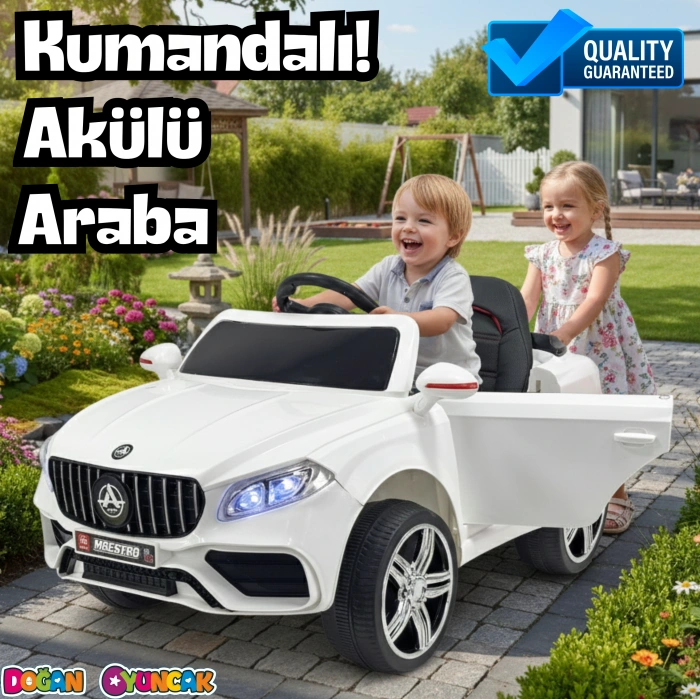 Maestro GT Beyaz Uzaktan Kumandalı 4X2 12 Volt Akülü Araba - RC Mercedes Akülü Araba
