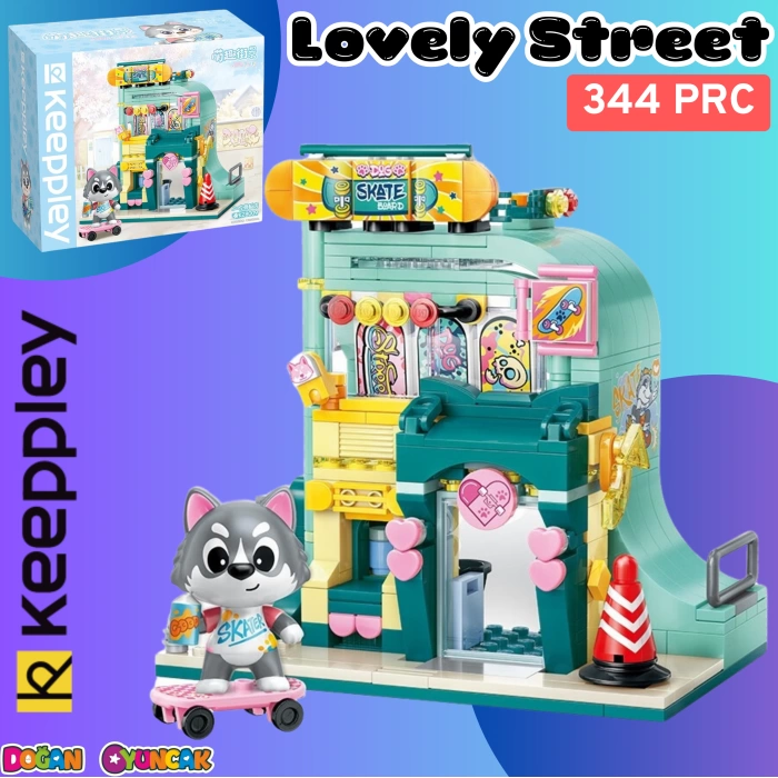 Mikro Blok Kaykay Dükkanı 344 Parça - Lego Setleri - Keeppley Mini Lego - Keeppley Lego - Mikro Bloklar