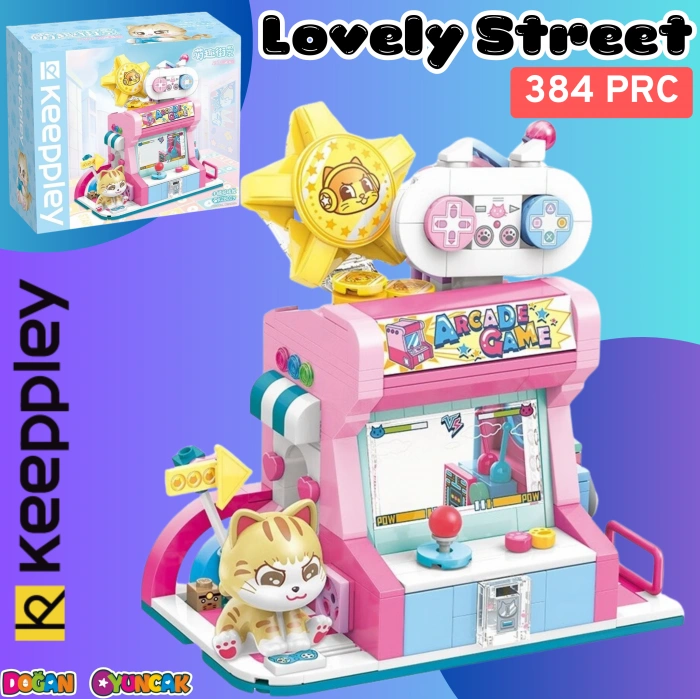 Mikro Blok Kedi Oyun Evi Dükkanı 384 Parça - Lego Setleri - Keeppley Mini Lego - Keeppley Lego - Mikro Bloklar