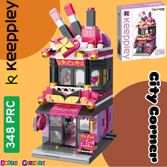 Mikro Blok Makyaj Dükkanı 348 Parça - Lego Setleri - Keeppley Mini Lego - Dükkan Lego - Keeppley Lego - Mikro Bloklar