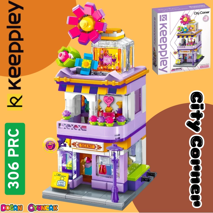 Mikro Blok Parfüm Dükkanı 306 Parça - Lego Setleri - Keeppley Mini Lego - Dükkan Lego - Keeppley Lego - Mikro Bloklar