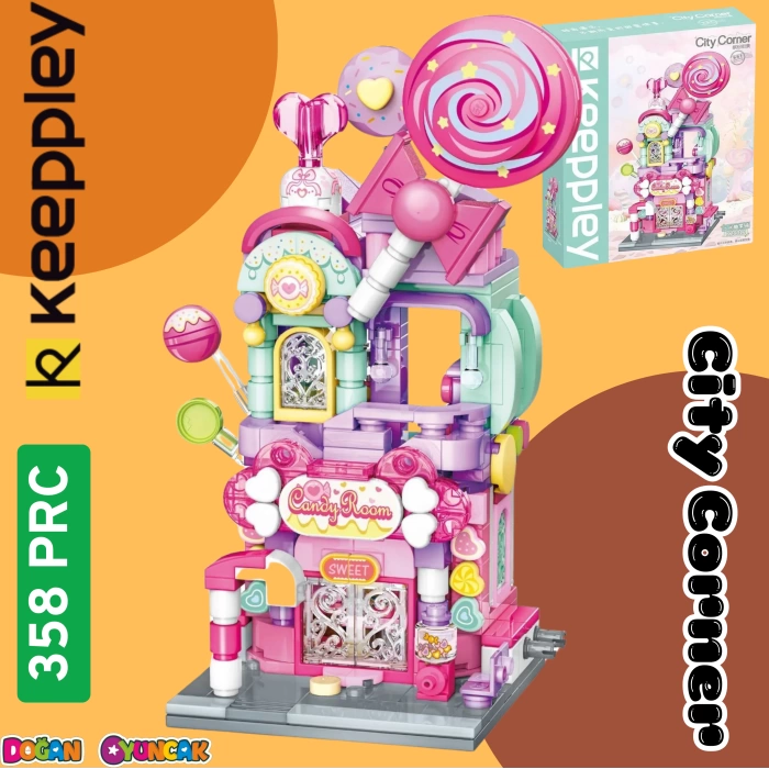 Mikro Blok Şeker Dükkanı 358 Parça - Lego Setleri - Keeppley Mini Lego - Dükkan Lego - Keeppley Lego - Mikro Bloklar