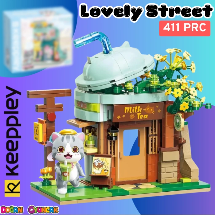 Mikro Blok Sütlü Çay Dükkanı 411 Parça - Lego Setleri - Keeppley Mini Lego - Keeppley Lego - Mikro Bloklar