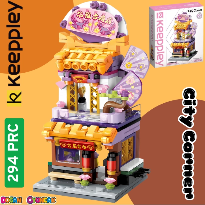Mikro Blok Yelpaze Dükkanı 294 Parça - Lego Setleri - Keeppley Mini Lego - Dükkan Lego - Keeppley Lego - Mikro Bloklar
