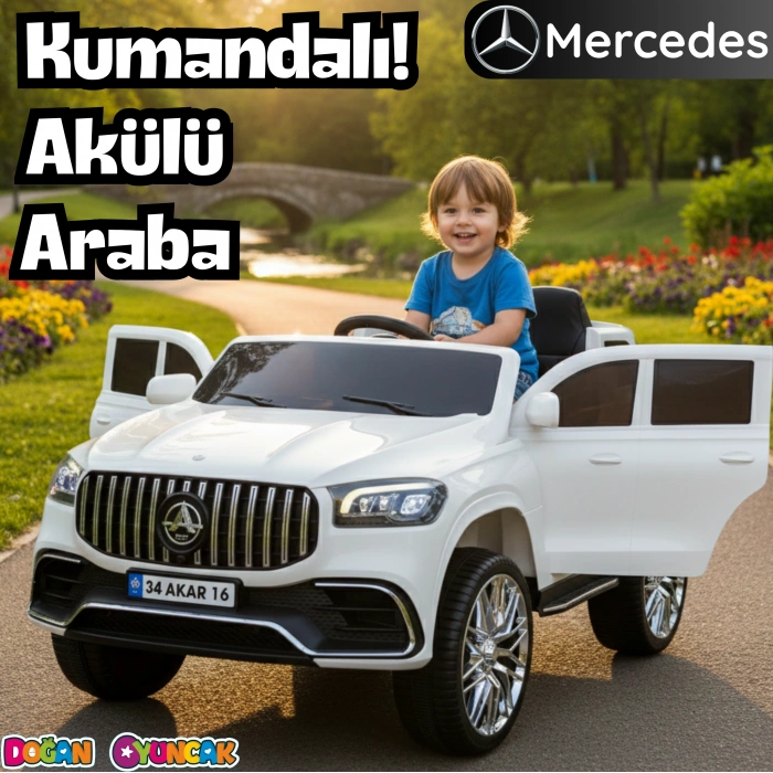 Miracle GT Beyaz Uzaktan Kumandalı 4X2 12 Volt Akülü Araba - RC Mercedes Akülü Araba