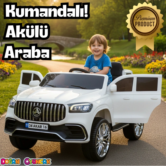 Miracle GT Beyaz Uzaktan Kumandalı 4X2 12 Volt Akülü Araba - RC Mercedes Akülü Araba