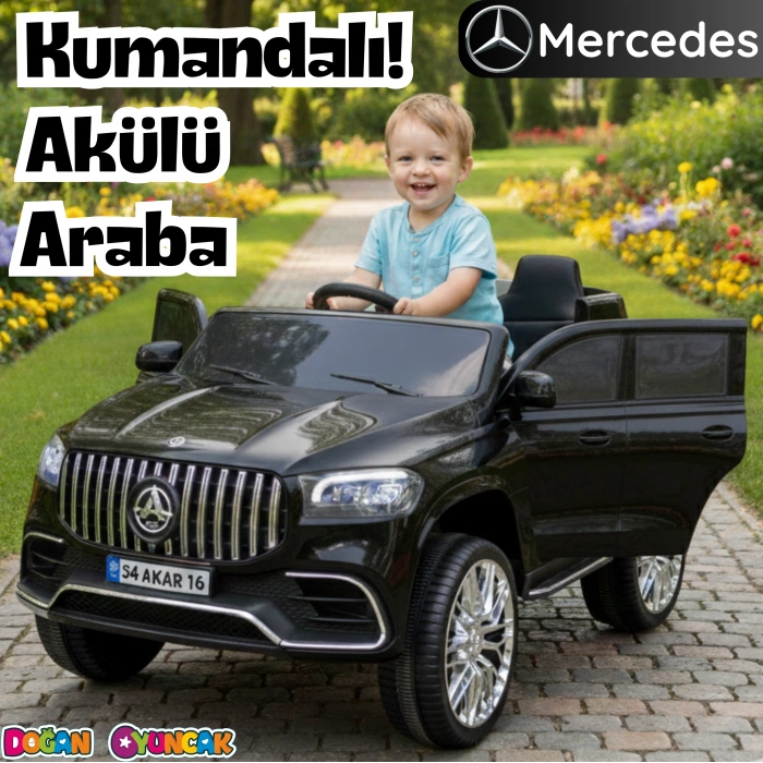 Miracle GT Siyah Uzaktan Kumandalı 4X2 12 Volt Akülü Araba - RC Mercedes Akülü Araba