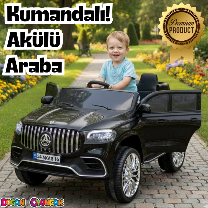Miracle GT Siyah Uzaktan Kumandalı 4X2 12 Volt Akülü Araba - RC Mercedes Akülü Araba