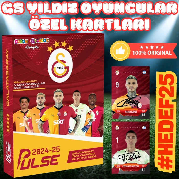 Mythos Cards Galatasaray Yıldız Oyuncular Özel Karları - GS Oyuncu Kartları - Futbolcu Kartları - Galatasaray #Hedef25