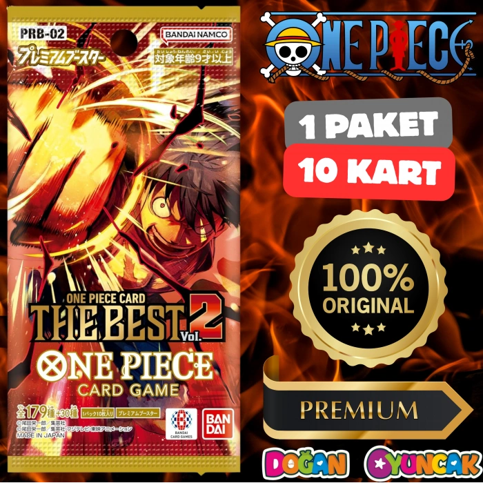 Orijinal One Piece The Best Card Vol 2 PRB-02 - One Piece En İyisi Koleksiyonluk Kart One Piece Premium Kart