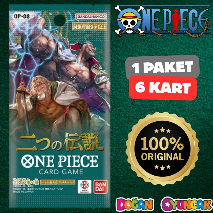 Orijinal One Piece Two Legends Treadin Card OP-08 - One Piece İki Efsane Koleksiyonluk Kart - One Piece Kart