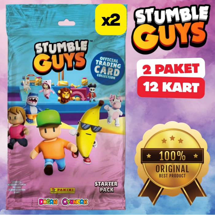 Orijinal Stumble Guys Treadin Card (2 Paket) - Stumble Guys Oyun Kartları - Stumble Guys Koleksiyonluk Kartı Stumble Guys Kart