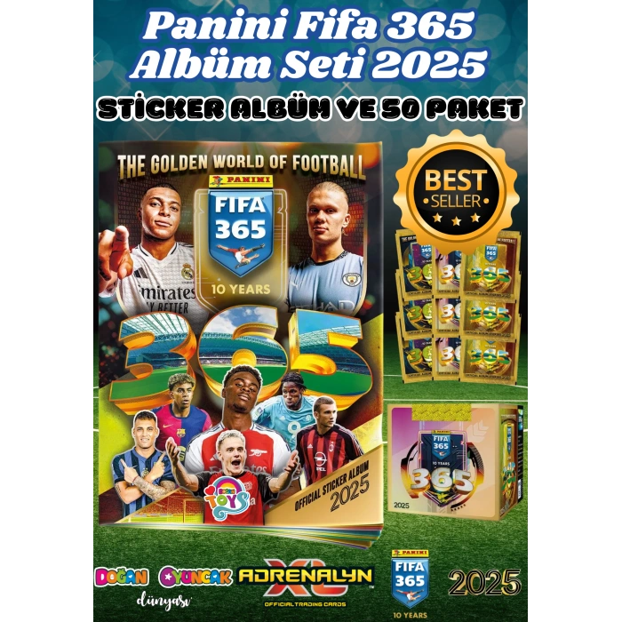 Panini FIFA 365 2025 Albüm Başlangıç Paketi ve Stickers - Futbolcu Çıkartmaları - Trading Futbolcu Oyuncu Kartı Panini Stickers