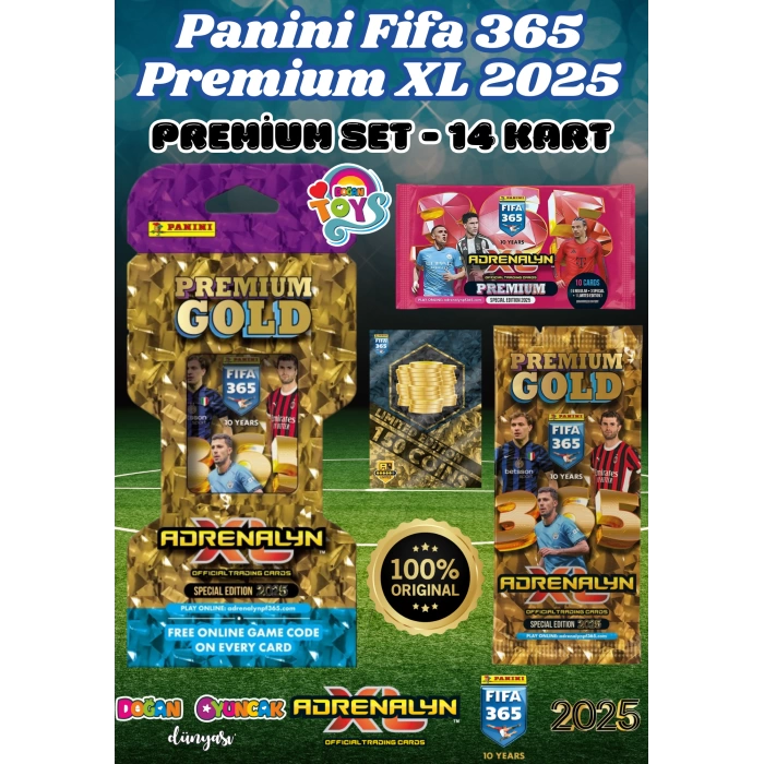 Panini FIFA 365 Adrenalyn XL 2025 Premium Gold Kart - Futbolcu Kartları - Gold Trading Oyuncu Kartı Panini Premium Kartlar