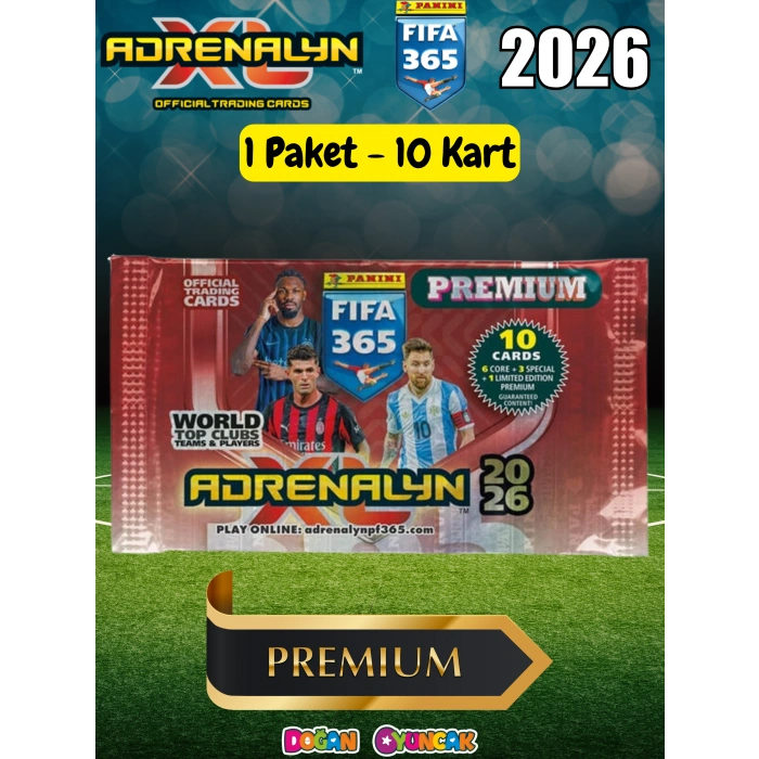 Panini FIFA 365 Adrenalyn XL 2026 Premium Kart (1 Paket) - Futbolcu Kartları - Trading Oyuncu Kartı - Fifa Oyuncu Kartı
