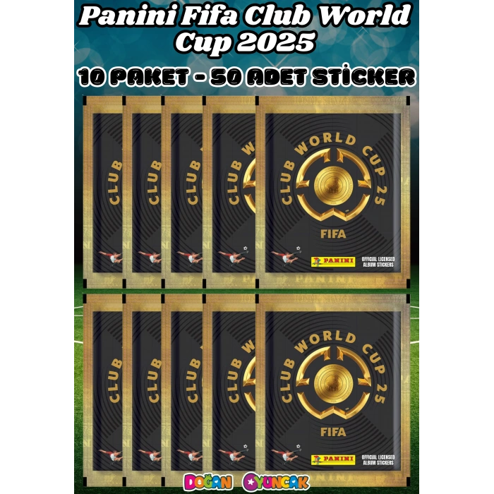 Panini FIFA Club World Cup 25 Sticker (10 Paket) - Fifa Dünya Kupası 2025 Trading Futbolcu Sticker Panini - Panini Sticker