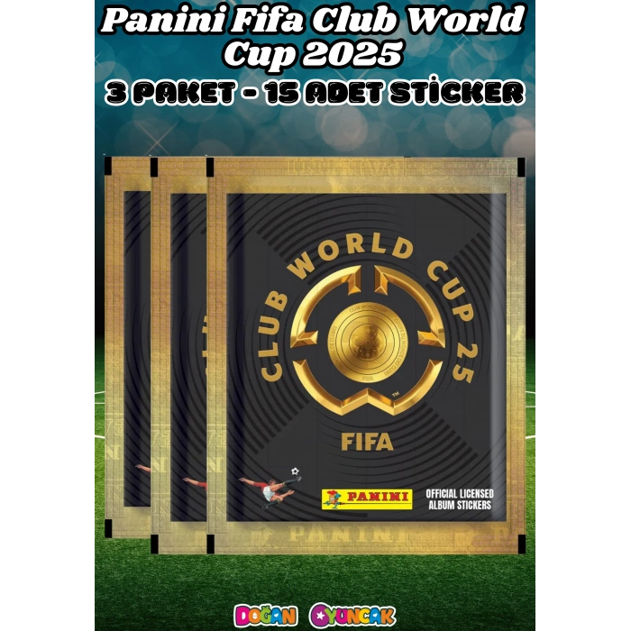 Panini FIFA Club World Cup 25 Sticker (3 Paket) - Fifa Dünya Kupası 2025 Trading Futbolcu Sticker Panini - Panini Sticker