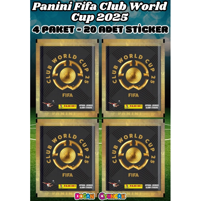 Panini FIFA Club World Cup 25 Sticker (4 Paket) - Fifa Dünya Kupası 2025 Trading Futbolcu Sticker Panini - Panini Sticker
