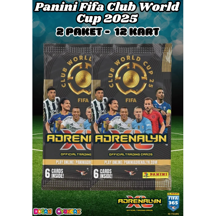 Panini FIFA Club World Cup 25 Trading Cards (2 Paket) - Fifa Dünya Kupası 2025 Trading Futbolcu Oyuncu Kartı Panini
