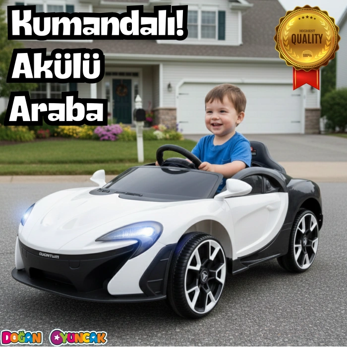 Quantum GT Beyaz Uzaktan Kumandalı 4X2 12 Volt Akülü Araba - RC McLaren Akülü Araba