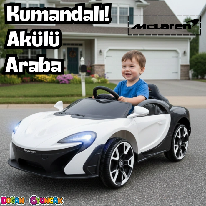 Quantum GT Beyaz Uzaktan Kumandalı 4X2 12 Volt Akülü Araba - RC McLaren Akülü Araba