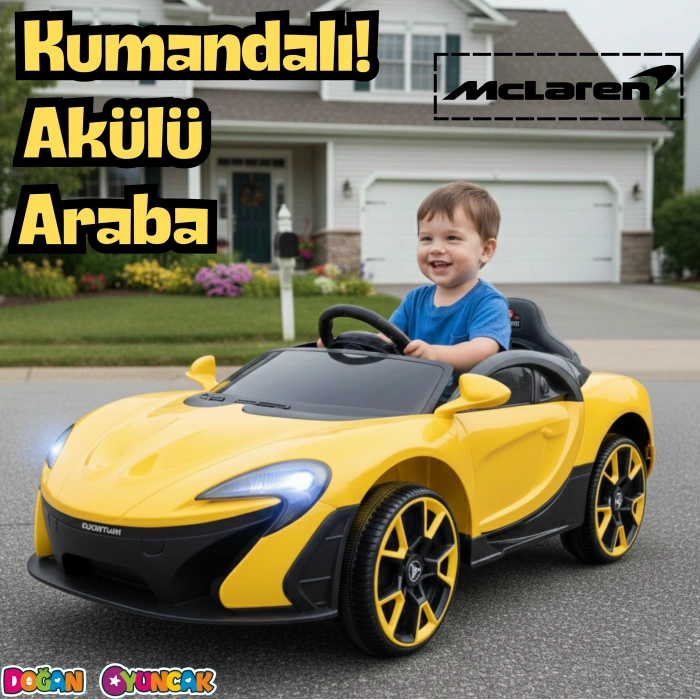 Quantum GT Sarı Uzaktan Kumandalı 4X2 12 Volt Akülü Araba - RC McLaren Akülü Araba