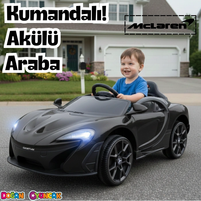 Quantum GT Siyah Uzaktan Kumandalı 4X2 12 Volt Akülü Araba - RC McLaren Akülü Araba