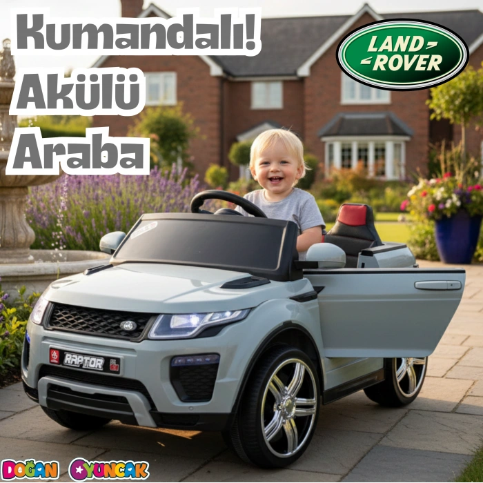 Raptor GT Gri Uzaktan Kumandalı 4X2 12 Volt Akülü Araba - RC Land Rover Akülü Araba Range Rover