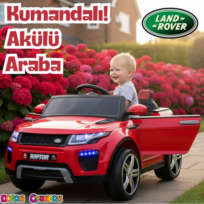 Raptor GT Kırmızı Uzaktan Kumandalı 4X2 12 Volt Akülü Araba - RC Land Rover Akülü Araba Range Rover