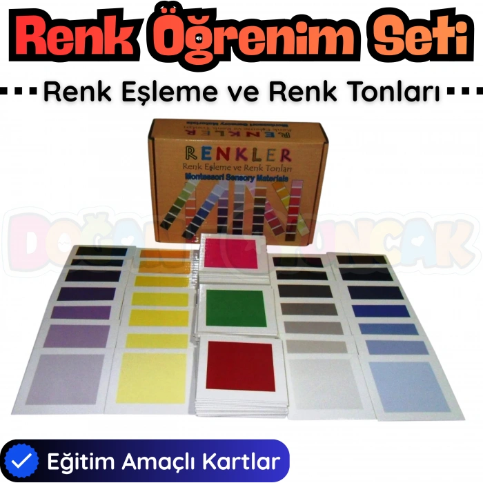 Renkleri Öğrenme Oyunu - Renk Eşleme ve Renk Tonları - Görmr Etkinliği Otizim Kartları