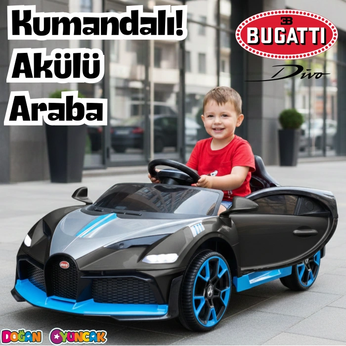 Style GT Siyah Uzaktan Kumandalı 4X2 12 Volt Akülü Araba - RC Bugatti Divo Akülü Araba