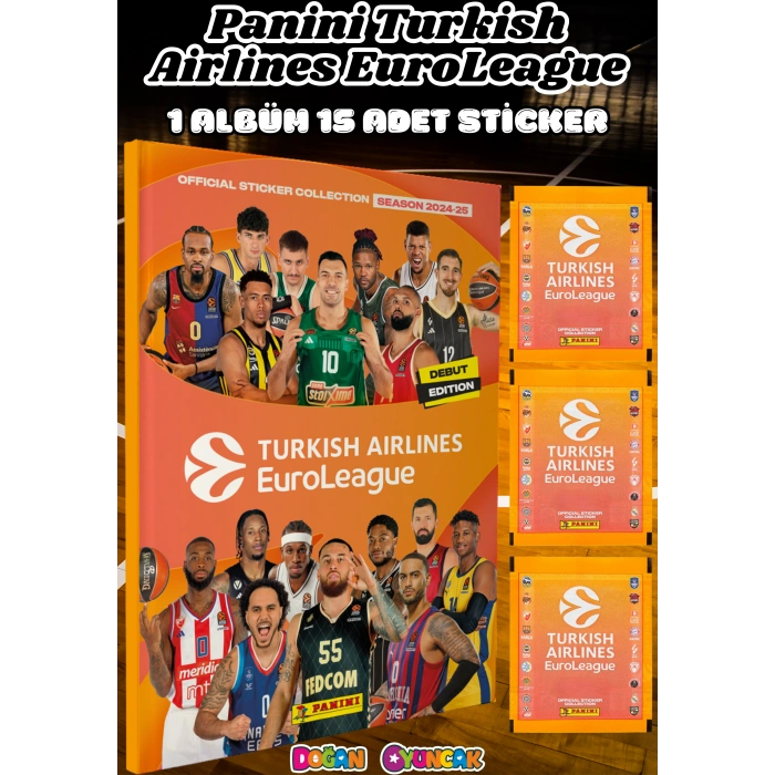Turkish Airlines Euroleague Kapaklı Albüm - Basketbol EuroLeague Sticker Çıkarmaları Panini Basketbol Albümü