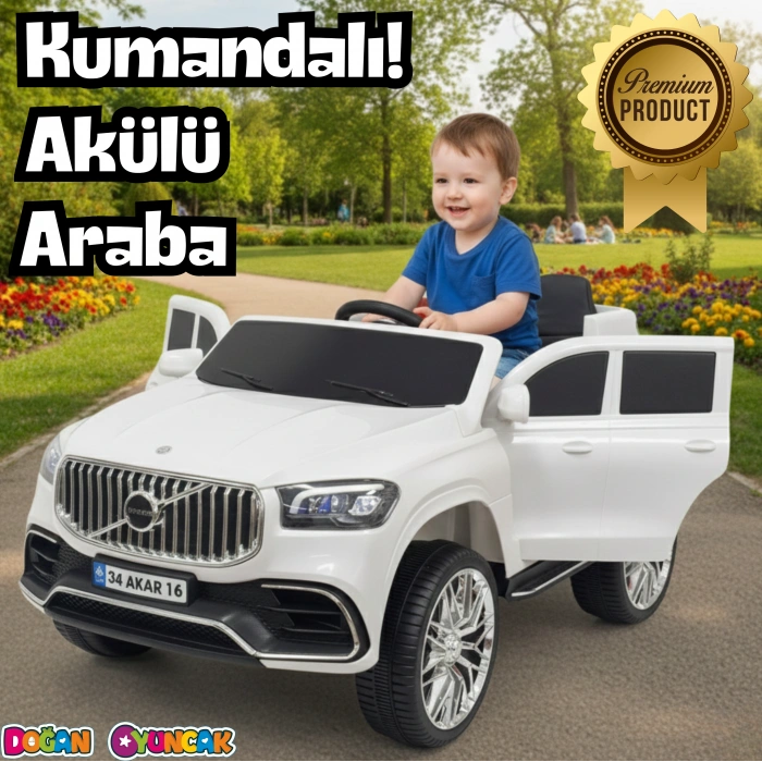 Voyage GT Beyaz Uzaktan Kumandalı 4X2 12 Volt Akülü Araba - RC Volvo Akülü Araba Volvo Akülü Araç