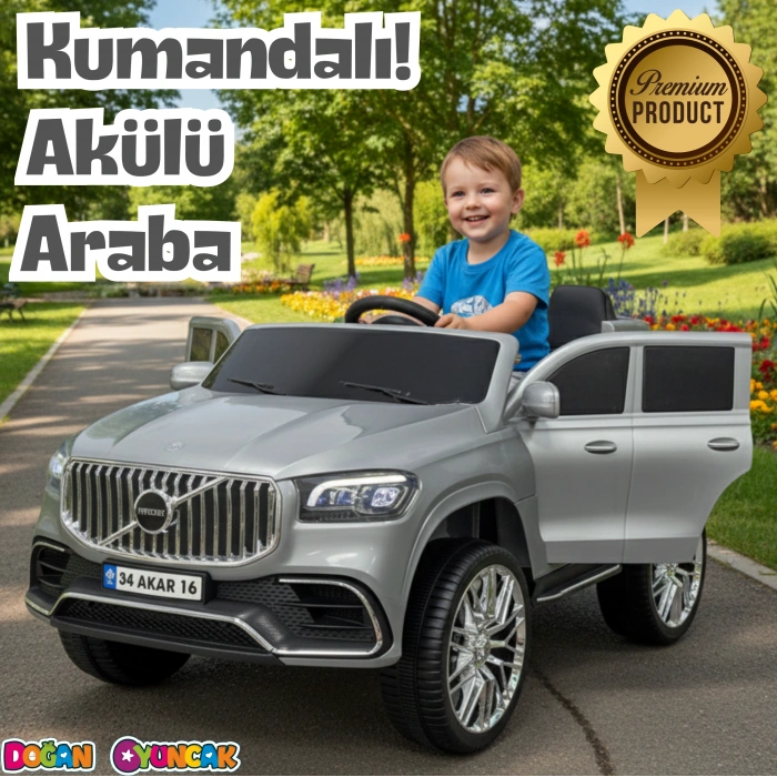 Voyage GT Gri Uzaktan Kumandalı 4X2 12 Volt Akülü Araba - RC Volvo Akülü Araba Volvo Akülü Araç