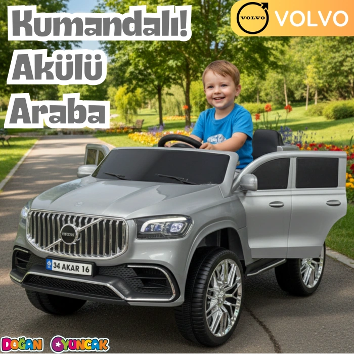 Voyage GT Gri Uzaktan Kumandalı 4X2 12 Volt Akülü Araba - RC Volvo Akülü Araba Volvo Akülü Araç