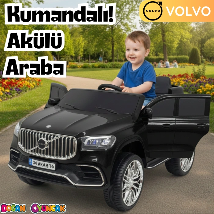 Voyage GT Siyah Uzaktan Kumandalı 4X2 12 Volt Akülü Araba - RC Volvo Akülü Araba Volvo Akülü Araç