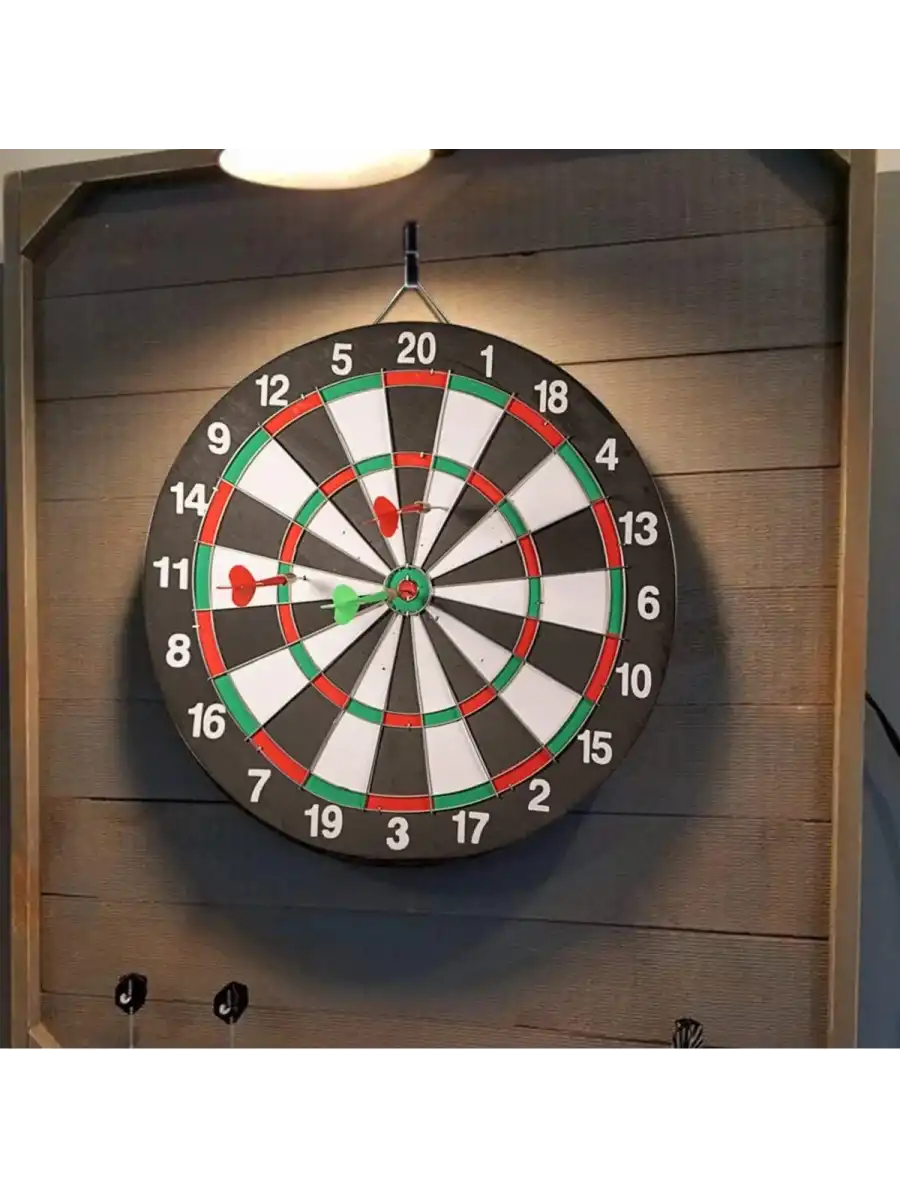 12 inc. İğneli Dart Tahtası Seti (29 cm.) - Oyuncak Dart Seti - İğneli Dart Oyuncak - Dart Oyunu Seti